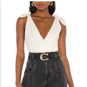 SNDYS White Karla Bodysuit - Revolve S